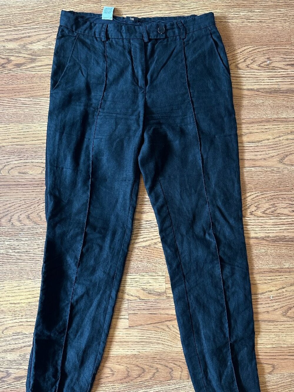 Jean Paul Gaultier charcoal gray linen pants US size 8/European size 38